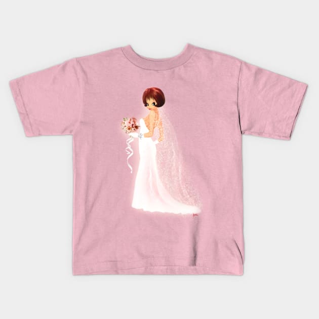 Bride Kids T-Shirt by RGiada